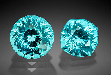 帕拉伊帕色的合成蓝宝石